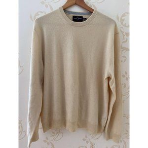 Black 1826 Brown 100% Cashmere Yellow Sweater XL